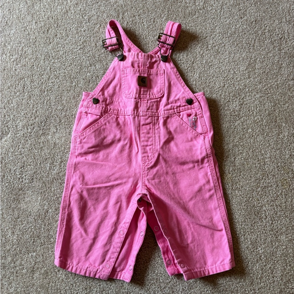Carhartt Kids Bright Pink Overalls